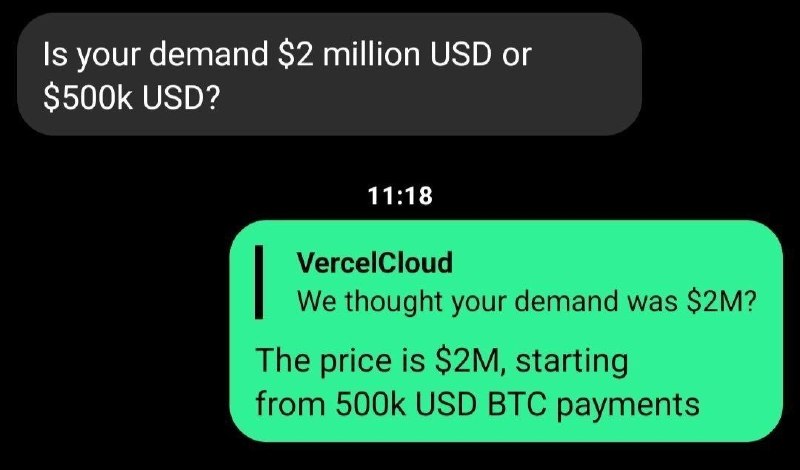 Vercel 内部系统遭黑客入侵，核心源码及敏感令牌被公开出售云托管平台 Vercel 确认内部系统遭遇未经授权访问，黑客组织 ShinyHunters 声称已获取其核心源代码及数据库访问权限